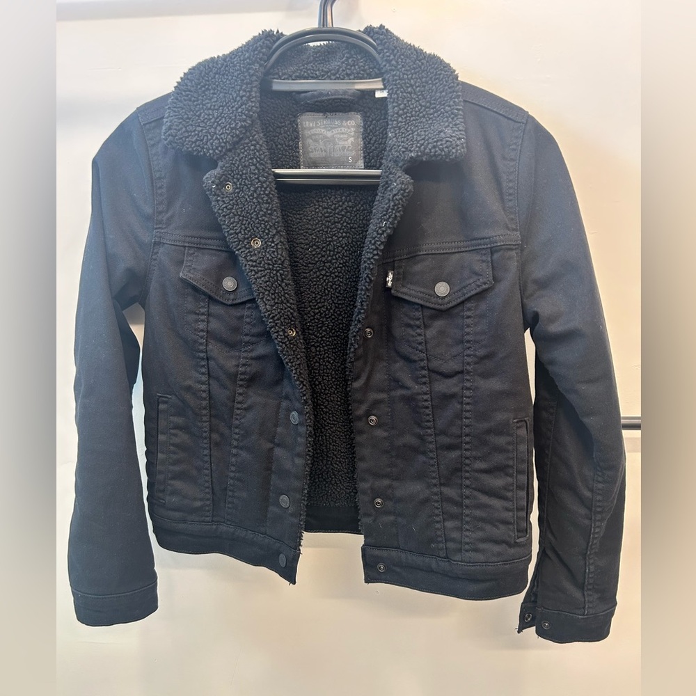 Levi's Black Sherpa Denim Jacket